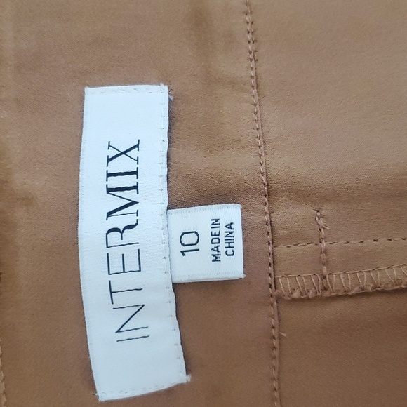 INTERMIX Raleigh 100% Silk Tapered Pants Ankle Zip Tailored Pleated Size 10 - Picture 10 of 14